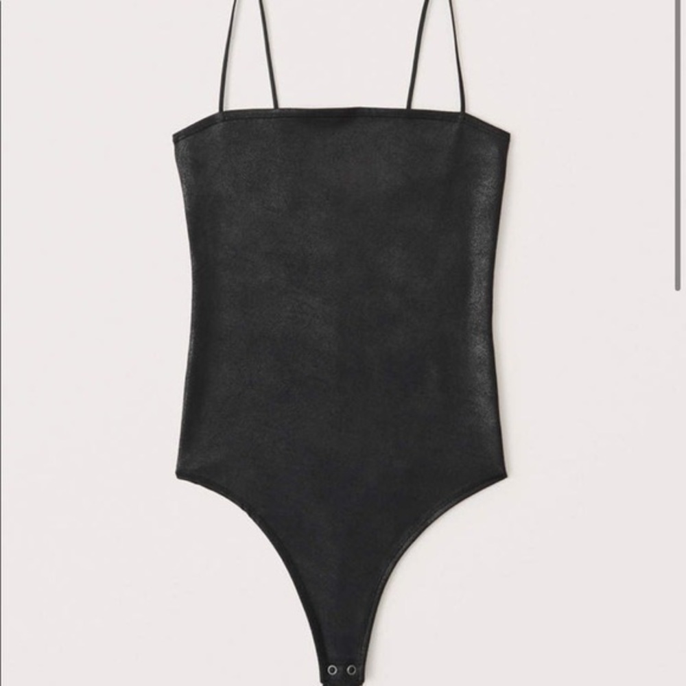 abercrombie faux leather bodysuit